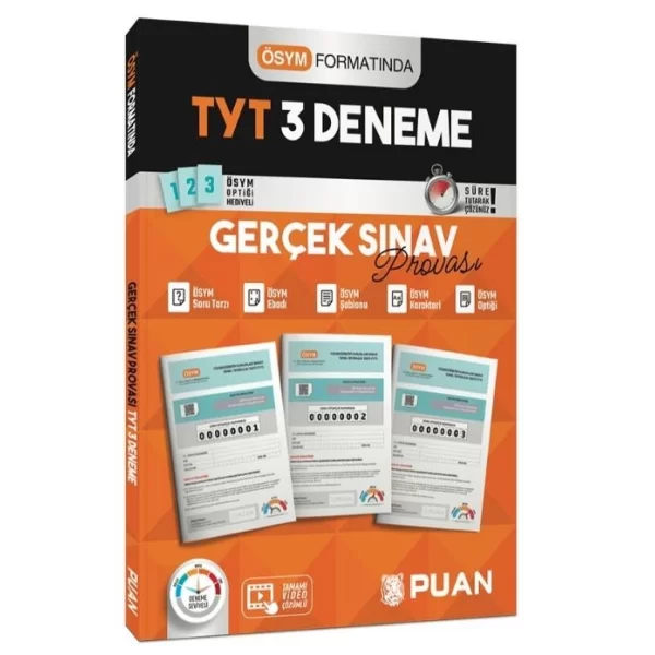 TYT 3 Deneme Gerçek Sınav Provası Puan Yayınları