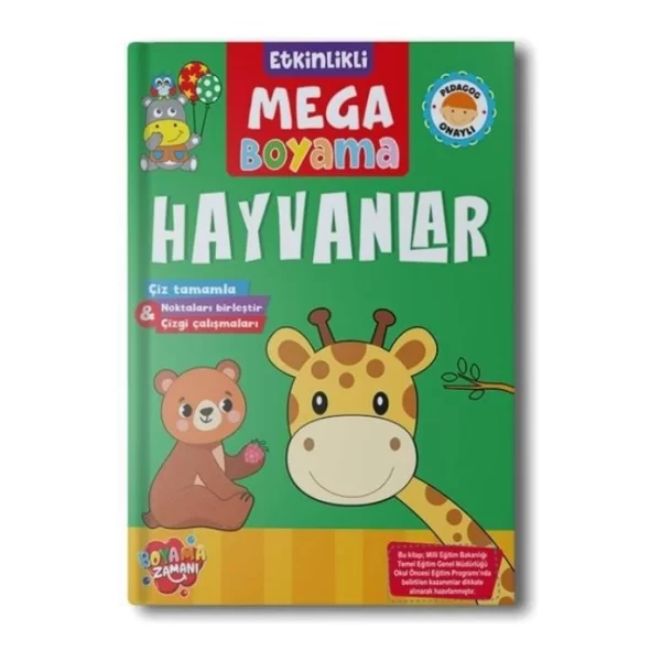 BOYAMA ZAMANI ETKİNLİKLİ MEGA BOYAMA HAYVANLAR