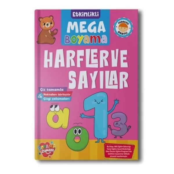 BOYAMA ZAMANI ETKİNLİKLİ MEGA BOYAMA HARFLER VE SAYILAR