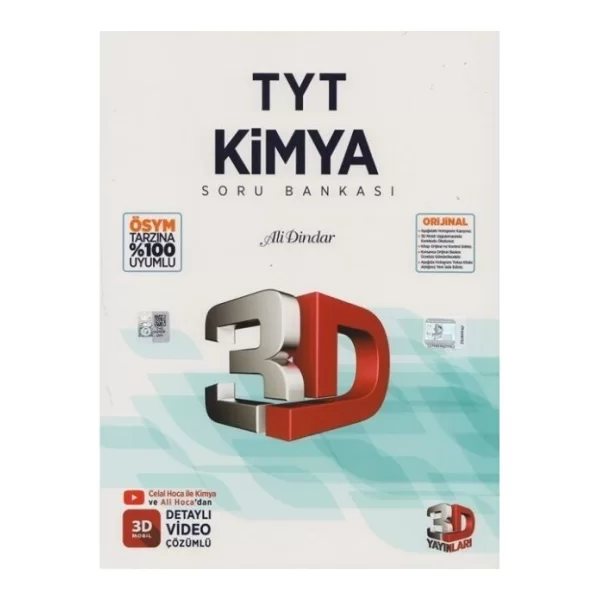 2025 TYT 3D Kimya Tamamı Video Çözümlü Soru Bankası 3D Yayınlarıı