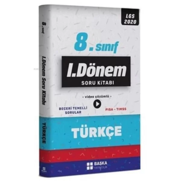 8. Sınıf LGS 1. Dönem Türkçe Soru Bankası Video Çözümlü Başka Yayınları