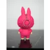 Labubu Sevimli Pembe Oyuncak  Anahtarlık 13cm -