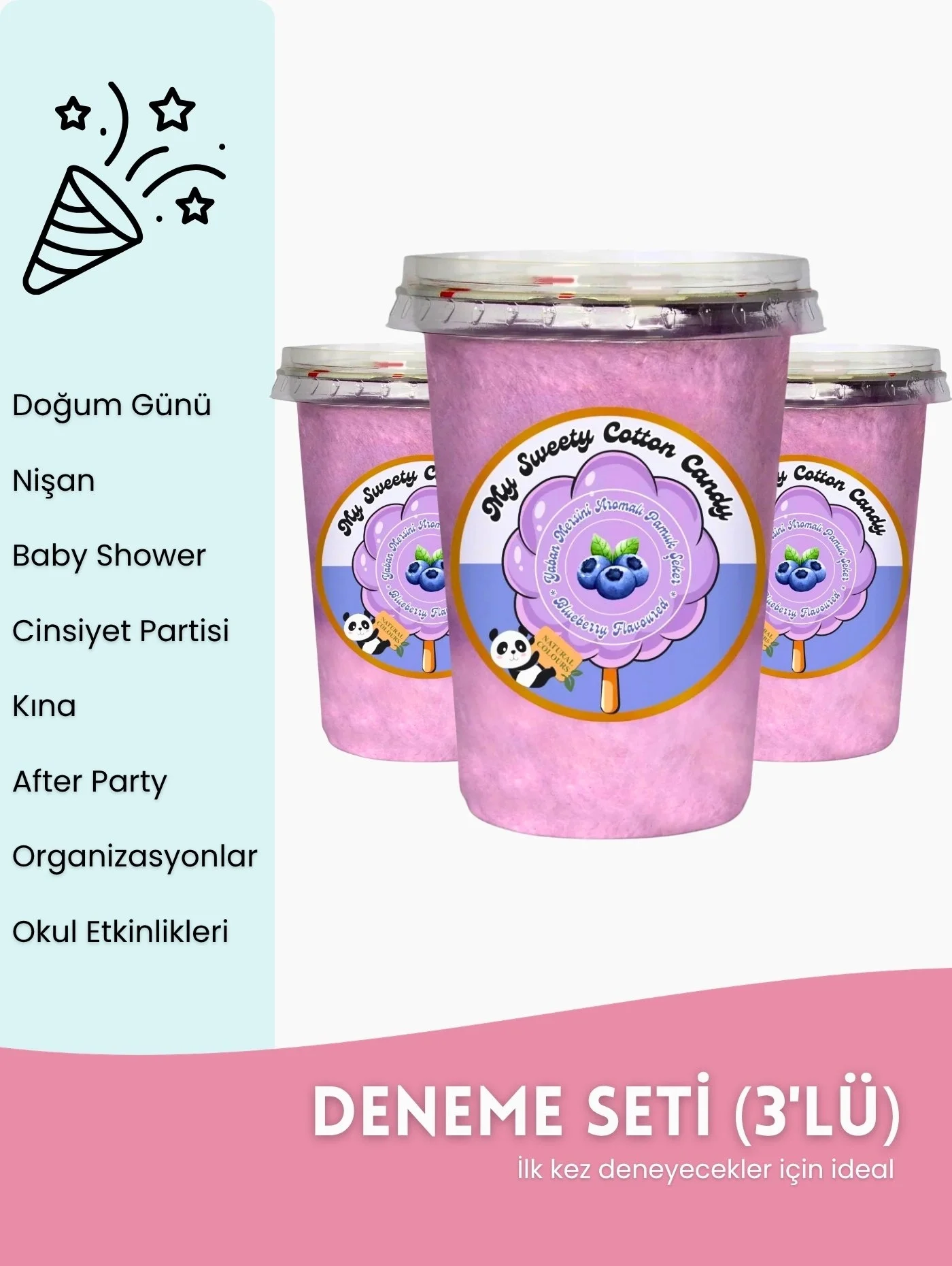 YABAN MERSİNİ AROMALI 3LÜ GURME PAMUK ŞEKERLER