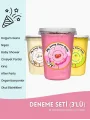 VANİLYA, ÇİLEK, LİMON AROMALI 3LÜ GURME PAMUK ŞEKERLER