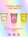 VANİLYA, ÇİLEK, LİMON AROMALI 3LÜ GURME PAMUK ŞEKERLER