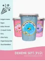 ÇİLEK, TUTTİ FRUTTİ , YABANMERSİNİ, AROMALI 3LÜ GURME PAMUK ŞEKERLER