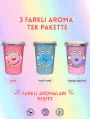 ÇİLEK, TUTTİ FRUTTİ , YABANMERSİNİ, AROMALI 3LÜ GURME PAMUK ŞEKERLER