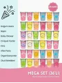 Karışık Aromalı Gurme Pamuk Şeker 36’lı Mega Set (Mix Paket)