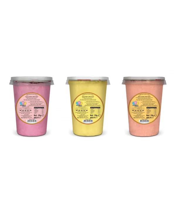 KARPUZ, LİMON, MANGO AROMALI 3LÜ GURME PAMUK ŞEKERLER