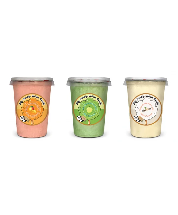 MANGO, ELMA, VANİLYA AROMALI 3LÜ GURME PAMUK ŞEKERLER