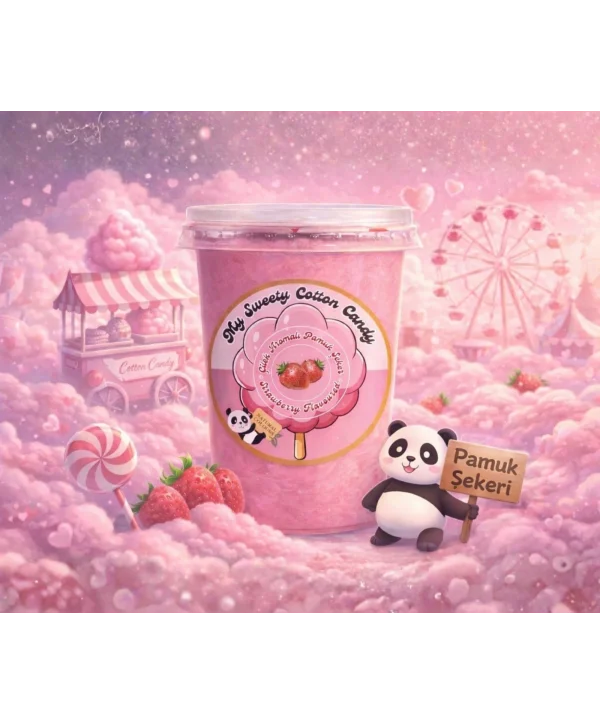 ÇİLEK AROMALI GURME PAMUK ŞEKER
