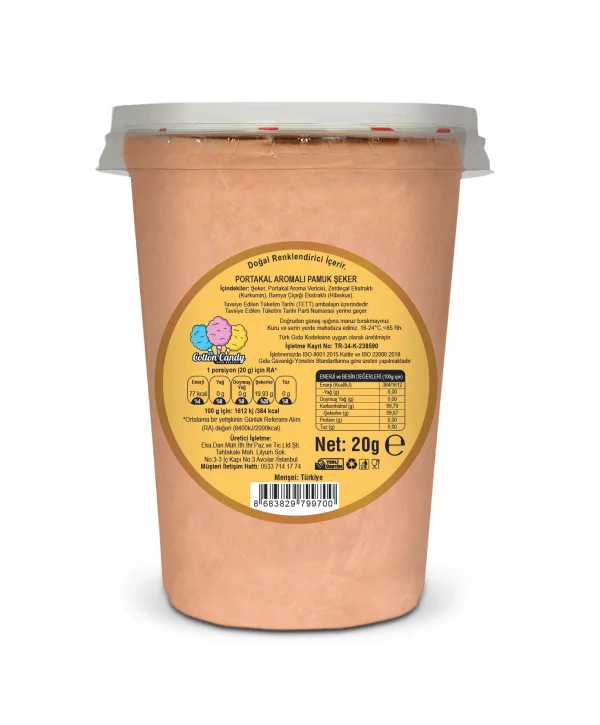 PORTAKAL AROMALI GURME PAMUK ŞEKER