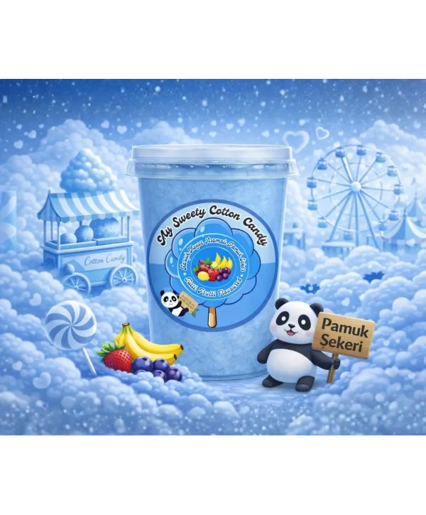 TUTTİ FRUTTİ AROMALI GURME PAMUK ŞEKER