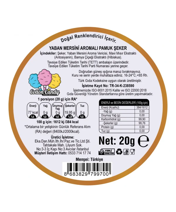 YABAN MERSİNİ AROMALI 3LÜ GURME PAMUK ŞEKERLER