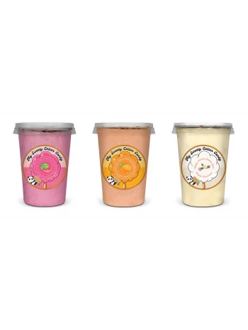 KARPUZ, PORTAKAL, VANİLYA AROMALI 3LÜ GURME PAMUK ŞEKERLER