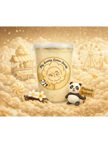 VANİLYA, ÇİLEK, LİMON AROMALI 3LÜ GURME PAMUK ŞEKERLER