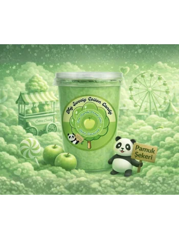 YEŞİL ELMA AROMALI GURME PAMUK ŞEKER