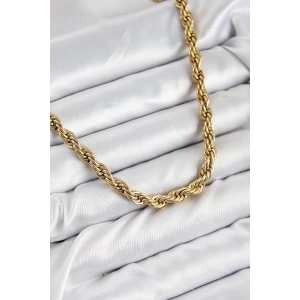316L Çelik Burgu Model Gold Renk Kadın Kolye