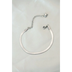 316L Çelik Gümüş Renk İtalyan Zincirli Bileklik