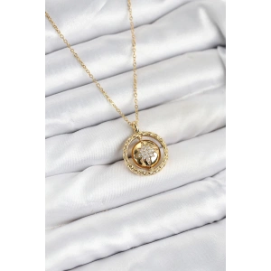 316L Çelik Zincir Gold Renk Kutup Yıldızı Model Kadın Kolye