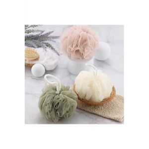 Banyo Lifi Yumuşak Top Lif Naturel Ponpon Banyo Lifi 35 Gr Yumuşak Banyo Lifi