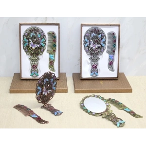 Kelebek Katlanabilir Ayna Ve Tarak Seti Büyük Boy Alk4981