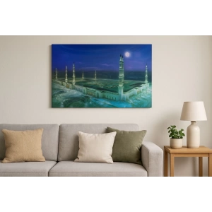 Mescid-i Nebevi Du Tablosu Resmi - İslami Hediye Seçeneği 40x60 Cm