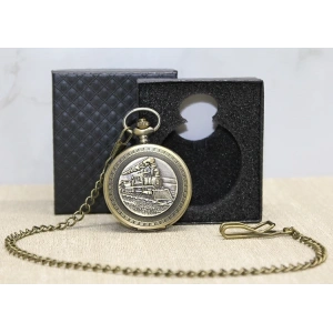 Özel Kutulu Tren Temalı Köstekli Saat Alk4670