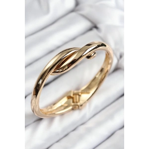 Pirinç Düğüm Model Gold Renk Kadın Kelepçe