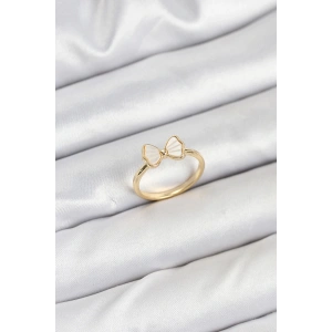 Pirinç Gold Renk Fiyonk Model Kadın Yüzük