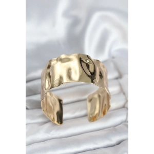 Pirinç Gold Renk Levha Model Kadın Bileklik