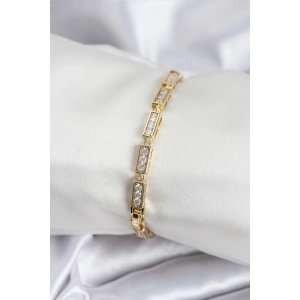 Pirinç VIP Seri Gold Renk Parçalı Model Kadın Bileklik