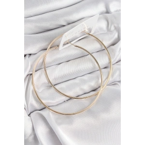 Pirinç Halka Model Gold Renk Kadın Küpe