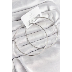 Pirinç Halka Model Gümüş Renk Kadın Küpe