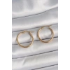 316 Çelik Gold Renk 22mm Kadın Halka Model Kadın Küpe