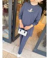 Kuşlu Bymn Takım İndigo