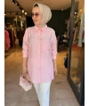 Arkası Yıldızlı Gömlek Pembe