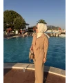 Fermuarlı Modal Takım Vizon