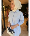 Arkası Yakası Taşlı Gömlek