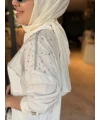 Arkası Yıldızlı Gömlek Beyaz