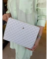 BYMN Kuşlu Clutch Beyaz