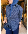 ÇİZGİLİ DENİM GÖMLEK