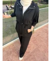 Fermuarlı Modal Takım Siyah