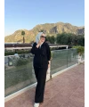 Fermuarlı Modal Takım Siyah