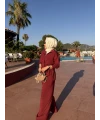 Fermuarlı Modal Takım Bordo