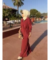 Fermuarlı Modal Takım Bordo