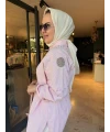 Güneş İşlemeli Pembe