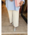 Krep Kumaş Bol Paça Pantolon