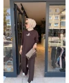 Kuşlu Bymn Takım Kahverengi