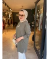 Kuşlu Tunik 80 cm Yeşil